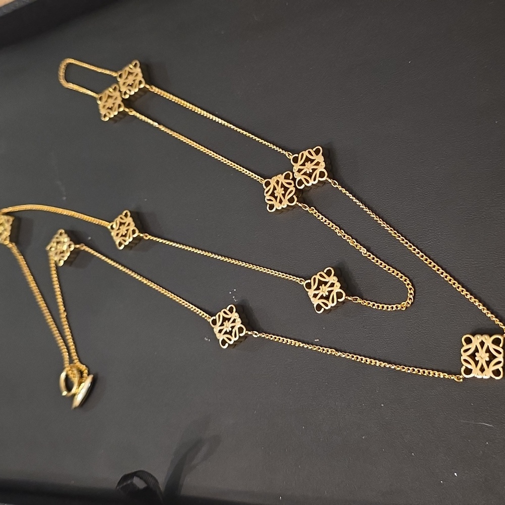 Loewe Long Anagram Sautoir Pendant Necklace